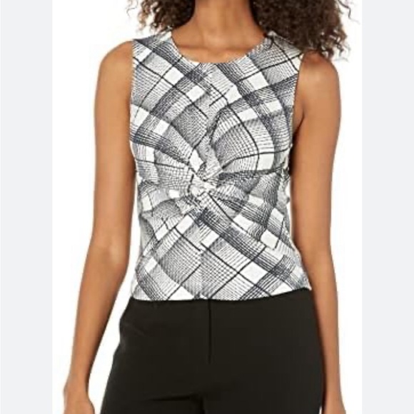 Club Monaco Printed Ribbed Top - Picture 2 of 4